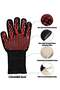 BBQ Gloves, 1472℉(800℃) Heat Resistant, 14 inch Ultra-Long Wrist, Red - 3
