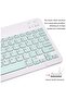Ultra-Slim Bluetooth Keyboard and Mouse Combo Rechargeable Portable Wireless Keyboard Mouse Set (Green) - 4