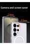 Samsung Galaxy S25 Ultra 5G 2025 Magnetic Case, Slim Transparent Flexible TPU Shockproof Magsafe Back Phone Case - Clear - 6