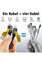 2Pack 4 in 1 Fast Charging Cable, 6.65 Ft, Braided, 65W, USB C USB A and IP - 3