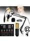 Microphone, Live Sound Card & BM800 Suspension Microphone Kit for Broadcasting Recording