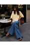 Women's Modal Textured Crew Neck Loose Oversize Summer T-Shirt with Side Slits