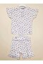 Flowered Girls' Top and Bottom Two-Piece Set - 2