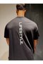 100% Cotton Lifestyls Back Printed Big Size Small Print T-Shirt Black for Lovers - 2