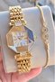 Women's Watch Gold Color Original Steel Waterproof 3Atm Guaranteed with Invoice - 3