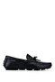 Men's Genuine Leather Black Floater Loafer Shoes