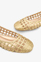 Rabrasa Women's Knitted Ballerinas - Gold - 4
