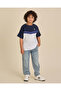 Boys Light Wash Slant Pocket Barrel Leg Jeans - 2