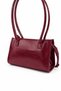 Belt Detailed Faux Stingray Leather Women's Shoulder Bag Cleo Claret Red - 5