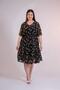 Women's Plus Size Chiffon Floral Dress - 4