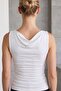 Women's Draped Accessory Tank Top Aurelia Muse White – Lycra Stretch Fabric, Stylish and Modern Design - 7