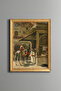 Street Scenery in India - Vintage Patterned Painting - Fine Model