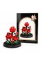 3D Rose Mini Block Flower Building Kit – Decorative Potted Flower Assembly Model – Collectible and Hobby Building Toy - 2