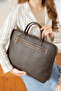 Uni̇sex Monogram Fabric Laptop and Briefcase 2206 - 3