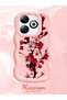 Infinix Hot 40I Compatible Case Camera Protector Pink Silicone Couple Phone Case Floral Pattern - 2