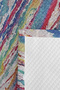 Colorful Modern Youth Room Single Pique Set - Abstract Blue Pink 160X220 cm Quilted Bedspread - 7