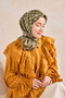 وشاح من الحرير المزخرف بنقشة التويل 11521 نمط هندسي 02-مينك-بيج-بني - 4