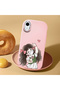 iPhone Xr Compatible Case Camera Protector Pink Silicone Couple Phone Case Girl Patterned - 2