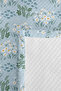 Daisy Floral Blue Youth Room Single Pique Set - Botanical Green 160X220 cm Bedspread - 7