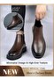 Genuine Leather Chelsea Boots for Men High-End Casual Comfy and Breathable Slip on Low Heel Formal C