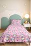 Rabbit Pink Girls' Pique Set - Striped Heart Yellow and White Baby Room Bedspread - 160X220 cm - 8