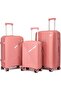 HomeSmart Xplorer Premium Luggage Set, 3-Piece (PP) Hard shell Suitcases, Rose Gold