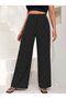 Women's Polka Dot Print Detailed High Waist Trousers - 2