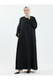 Fatma Buhara Stoned Ferace Black - 2620 - 2
