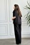 Sweatpants Set with Guipure Stone Detail at the Hem - 7