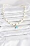 Natural Sea Shell Stringed Blue Star Model Necklace - 2