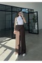 Brown Bandana Detailed Lyocell Tencel Trousers - 202612 - 3