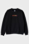 Colorful Heart Pattern Embroidered Crew Neck Sweatshirt - Valentine's Day Special Design