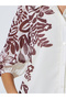 Burgundy Border Placement Print Floral Shirt - 4