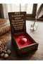 Coral Stone Natural Stone Heart Model Necklace with Wooden Box