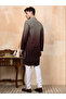Mens Dual Tone Thread Work Viscose Rayon Kurta Set - 5