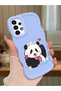 Samsung Galaxy A13 4g Compatible Case Camera Protector Blue Silicone Couple Phone Case Panda Pattern