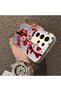 Samsung Galaxy S24 Ultra Compatible Silicone Edge Hard Back Case Couple Phone Case with Floral Pattern - 4