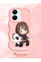 Vivo Y36 5g Compatible Case Camera Protector Pink Silicone Couple Phone Case Panda Pattern - 2
