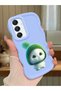 Samsung Galaxy A16 Compatible Case Camera Protective Blue Silicone Couple Phone Case Cute Pattern