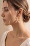 Seashell Model Gold Color Earrings - 5