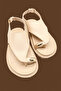 Women's Cream Sandals with Ring Detail. Cream Color Sandals - 2