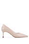 Women's Genuine Leather Beige Heeled Shoes
