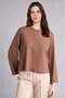 100% Cotton Relax Fit Combed Cotton Long Sleeve Brown Tunic H7196Ax26Sm