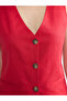 Nevavm V-Neck Linen Blend Women's Classic Vest with a Difference - 3