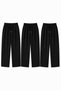 Set of 3/Pack Unisex Men'S/Women's Regular Fit/Comfortable Cut/Comfortable Fit Multi-Color Pipe/Straight Leg Sweatpants - 5