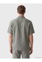 Southblue Khaki Loose Fit 100% Linen Men's Shirt - 4