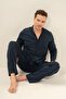 Men's Navy Blue Shirt Pajama Set Ar3857-S-V1 - 8