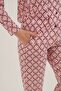 Women's Flowers Patterned Pink Shirt Pajama Set Ar3761-S-V1 - 6