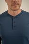 Men's Blue Buttoned Collar Long Sleeve Pajama Set Ar3851-S-V1 - 5