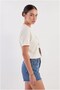 Women's Figured T-Shirt Ecru - 3
